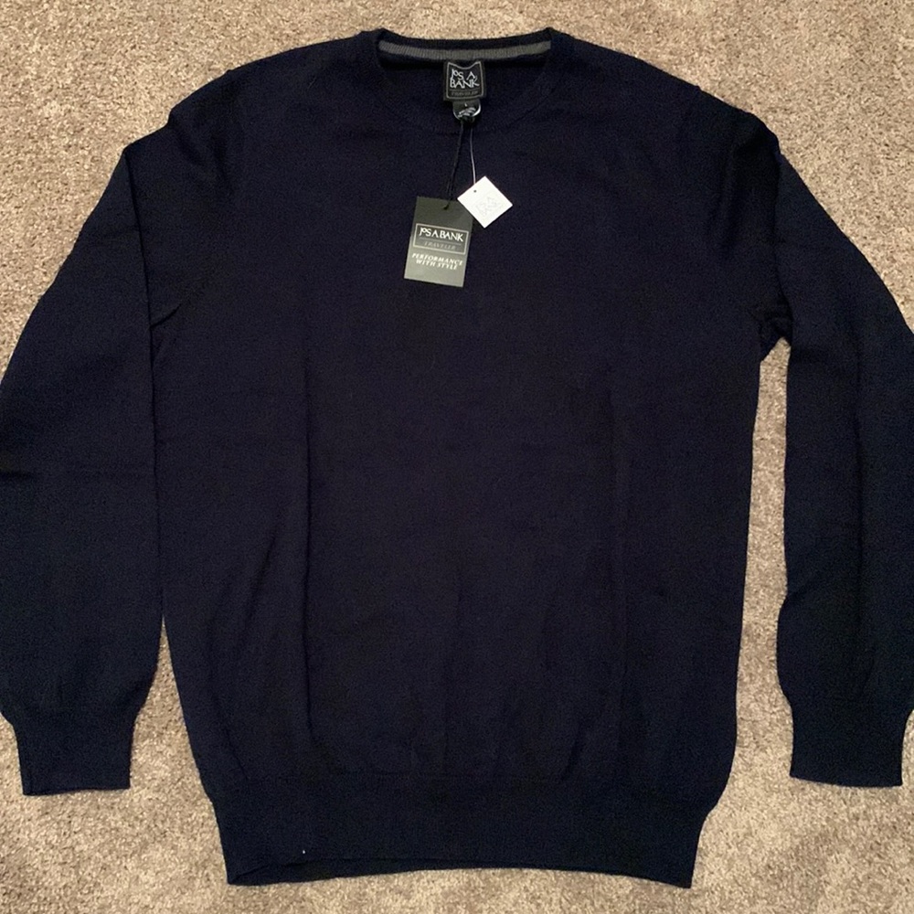 Navy Joseph A Bank mens sweater